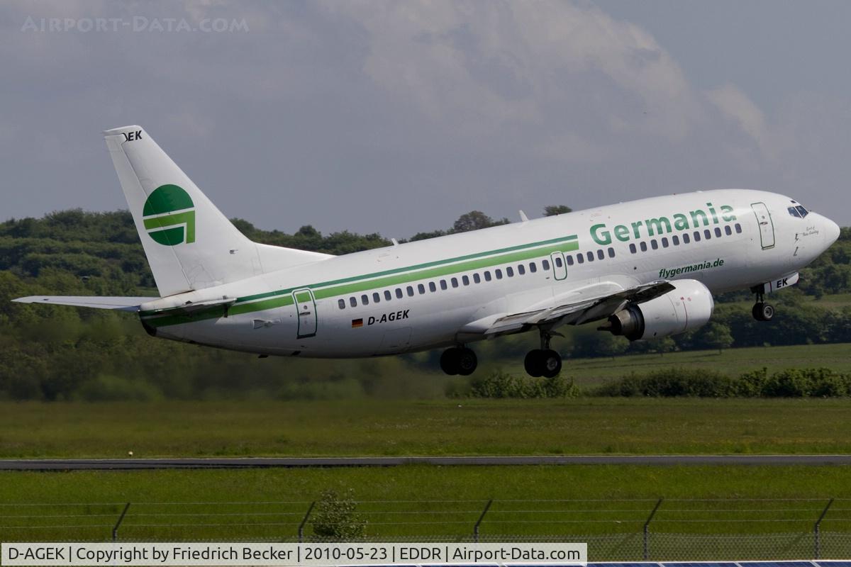 D-AGEK, 1991 Boeing 737-3M8 C/N 25015, departing via RW09