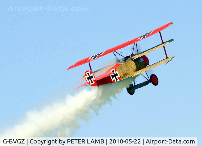 G-BVGZ, 1994 Fokker Dr.1 Triplane Replica C/N PFA 238-12654, BREIGHTON