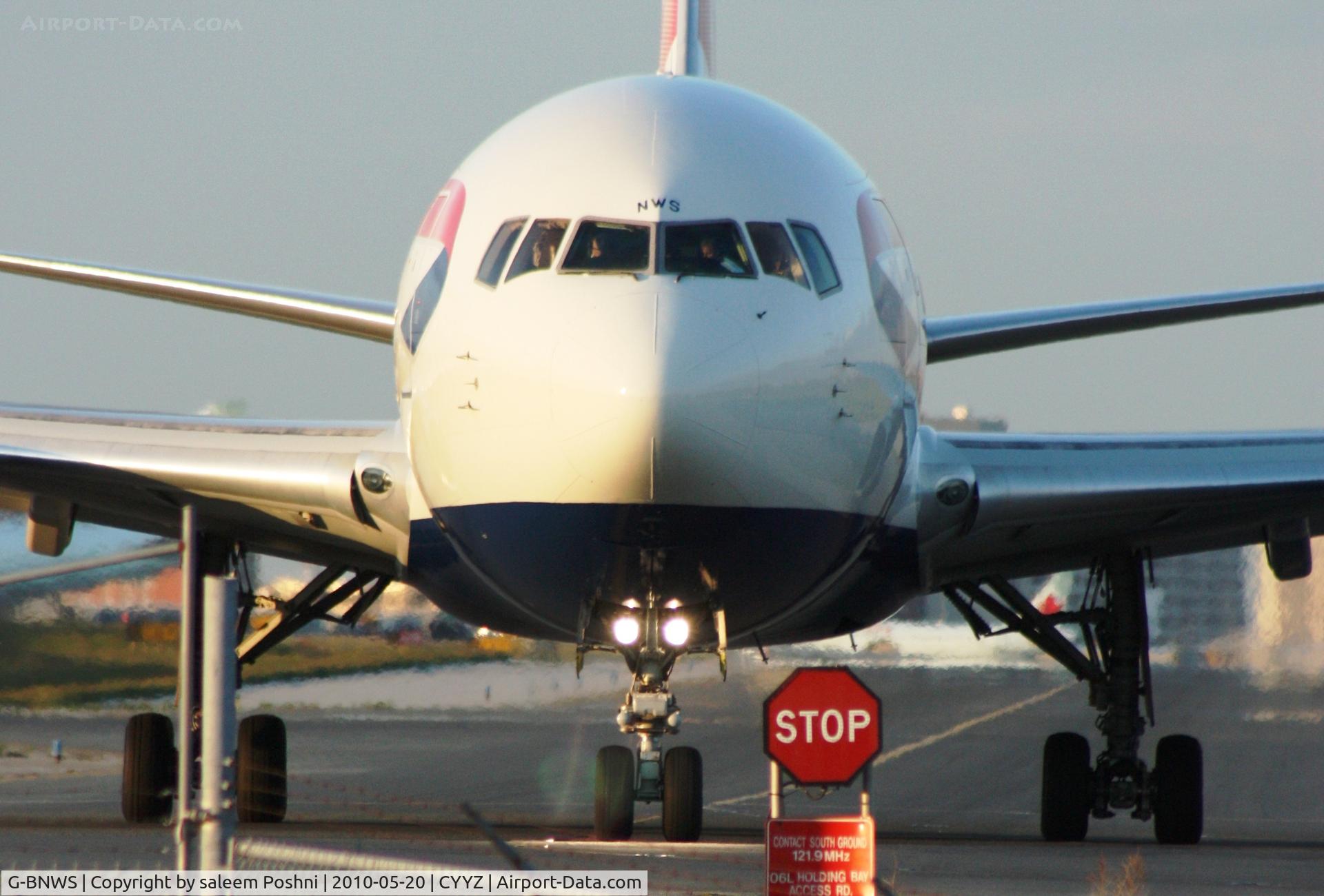 G-BNWS, 1992 Boeing 767-336 C/N 25826, Speedbird 98 taxing on Deltal to runway 6L-Departing LHR
