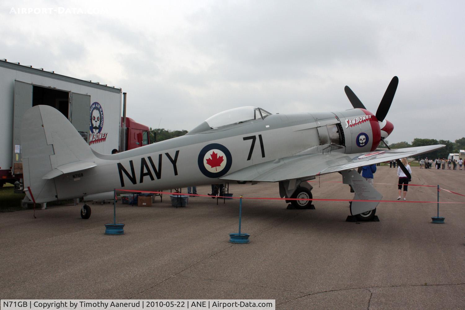 N71GB, 1949 Hawker Sea Fury T.20 C/N 37525, 1949 Hawker SEA FURY TMK 20, c/n: 37525