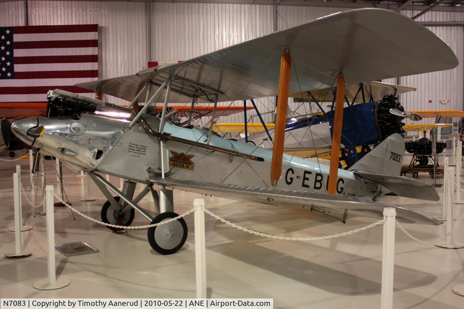 N7083, 1927 Avro 594 Avian IV C/N R3/AV/127, 1927 Avro International Aerospace 594 MK 4, c/n: R3-AV-127