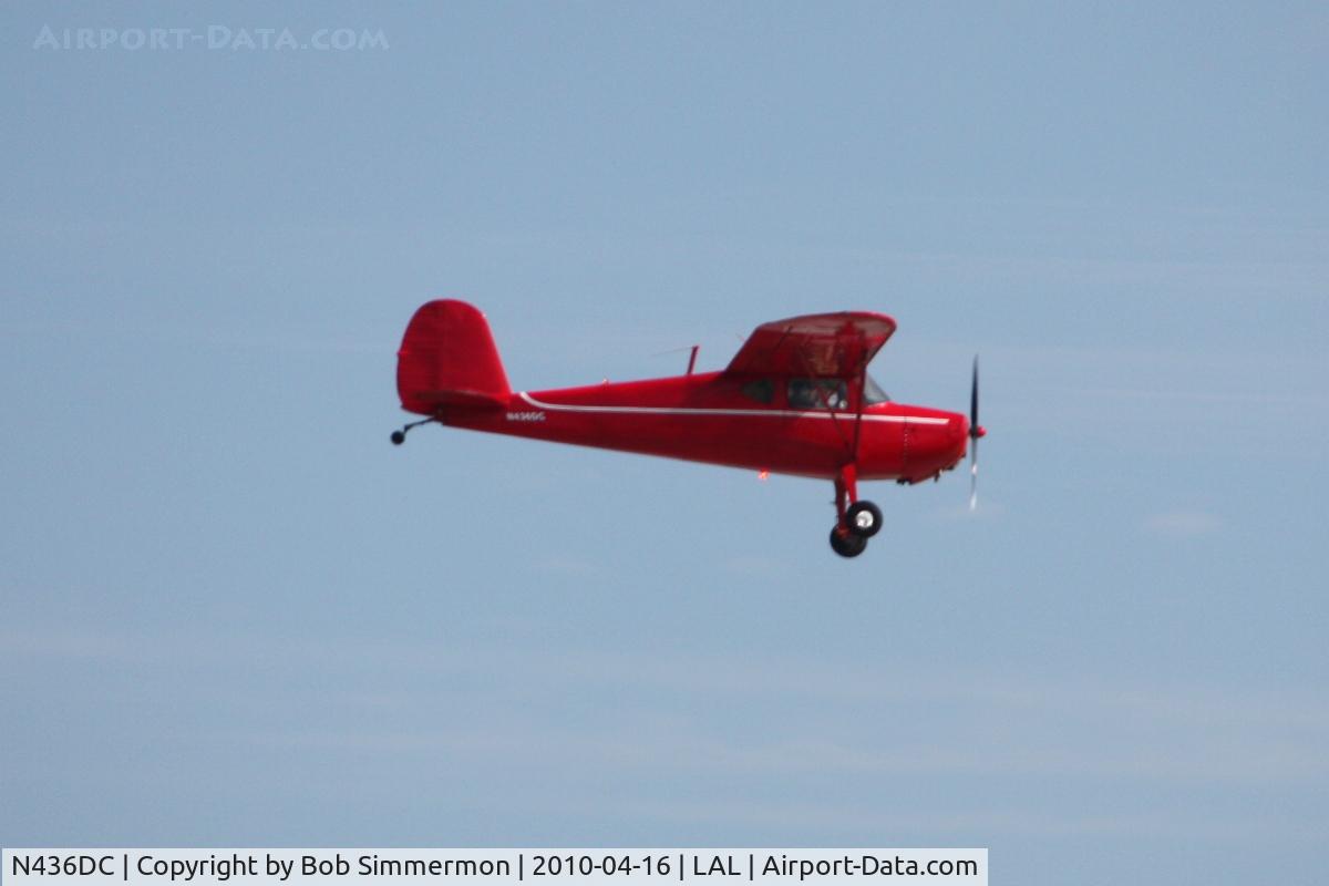 N436DC, 1946 Cessna 140 C/N 8807, Arriving at Lakeland, FL during Sun N Fun 2010.