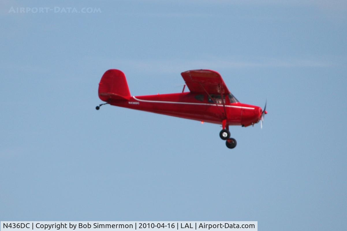 N436DC, 1946 Cessna 140 C/N 8807, Arriving at Lakeland, FL during Sun N Fun 2010.