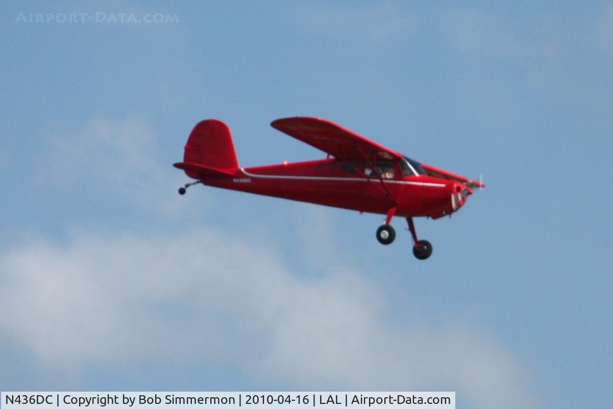 N436DC, 1946 Cessna 140 C/N 8807, Arriving at Lakeland, FL during Sun N Fun 2010.