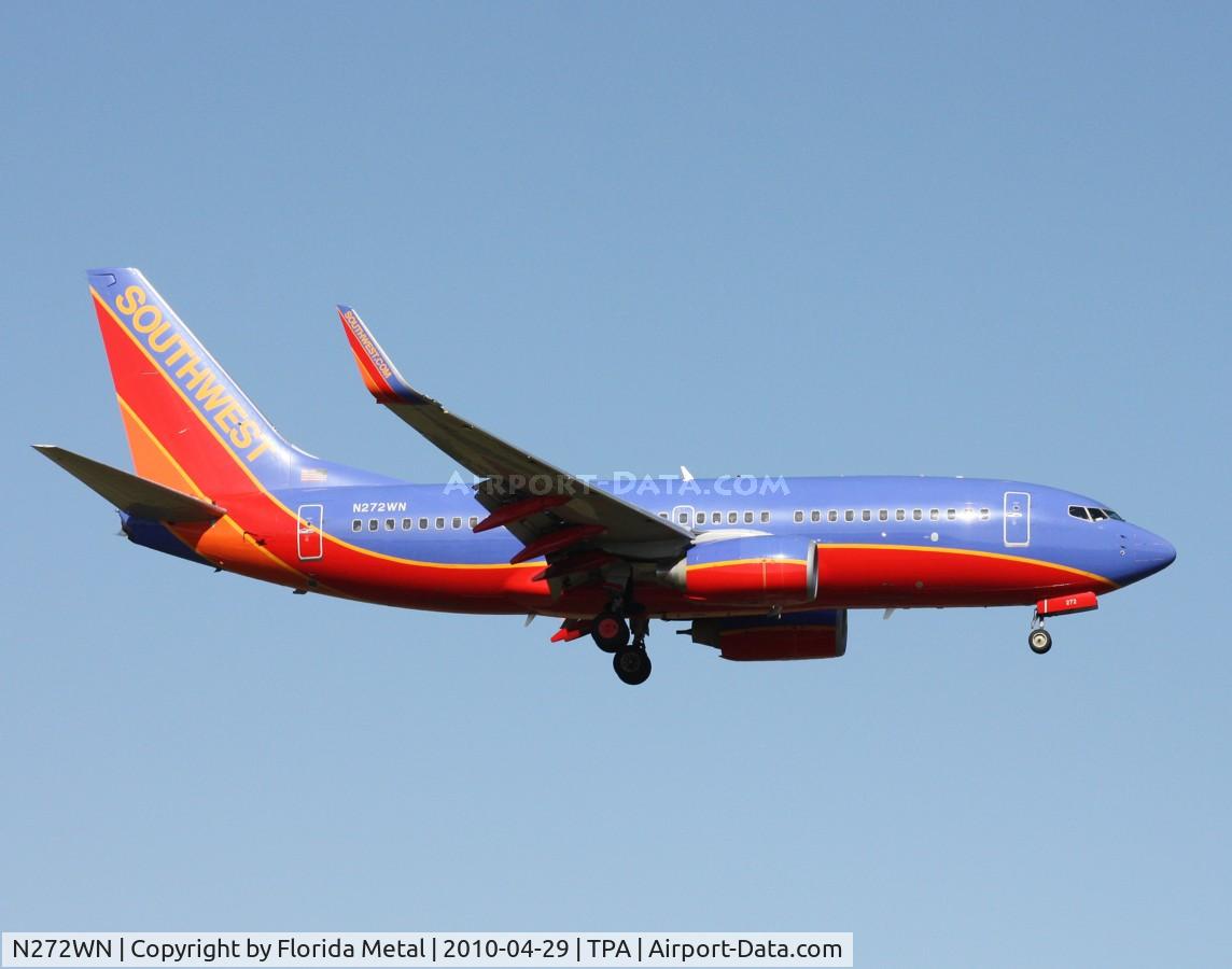 N272WN, 2007 Boeing 737-7H4 C/N 32527, Southwest 737-700