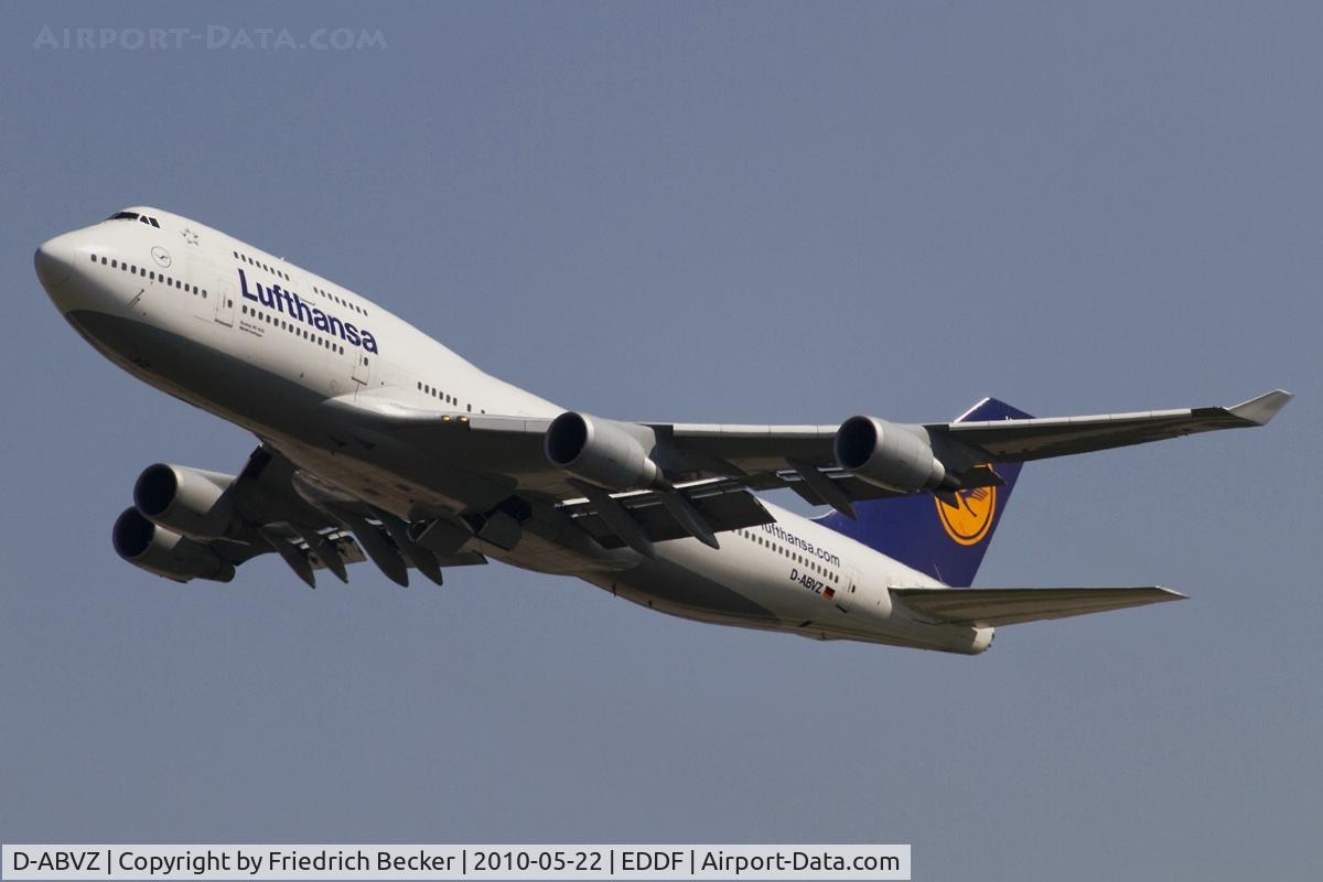 D-ABVZ, 2001 Boeing 747-430 C/N 29870, departure via RW25R