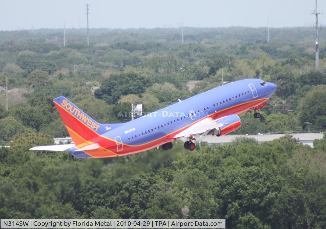 N314SW, 1986 Boeing 737-3H4 C/N 23336, Southwest 737-300