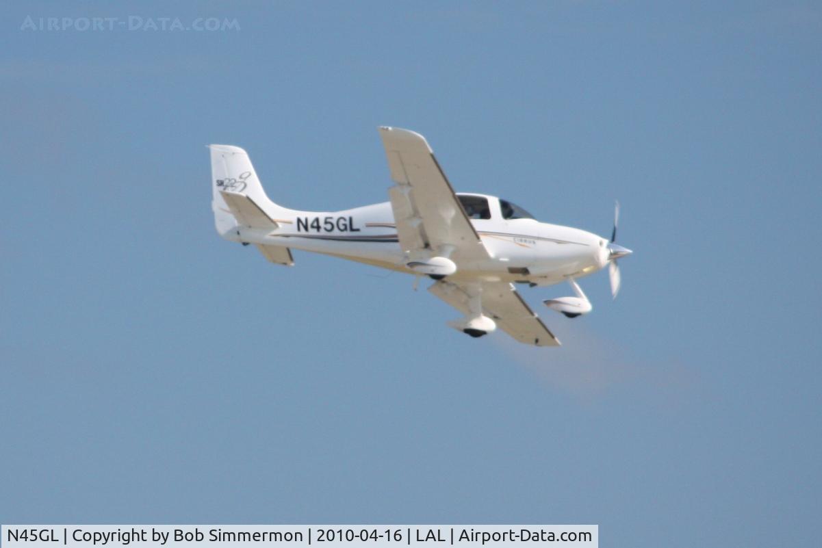 N45GL, 2006 Cirrus SR22 G2 C/N 1870, Arriving at Lakeland, FL during Sun N Fun 2010.