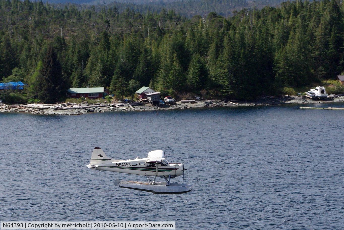 N64393, 1954 De Havilland Canada DHC-2 Beaver Mk.I C/N 845, Landing at Ketchikan