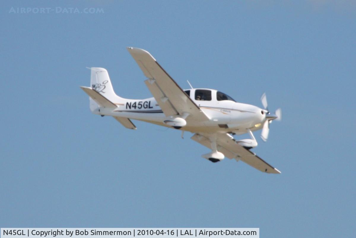 N45GL, 2006 Cirrus SR22 G2 C/N 1870, Arriving at Lakeland, FL during Sun N Fun 2010.