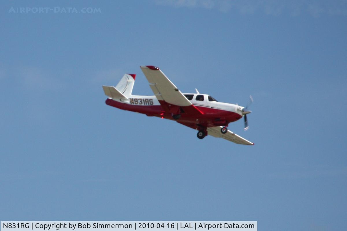 N831RG, 1999 Mooney M20R Ovation C/N 29-0182, Arriving at Lakeland, FL during Sun N Fun 2010.