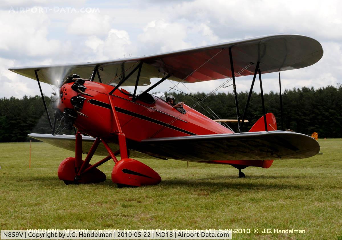 N859V, 1930 Waco RNF C/N 3271, at Horn Pt. Aerodrome