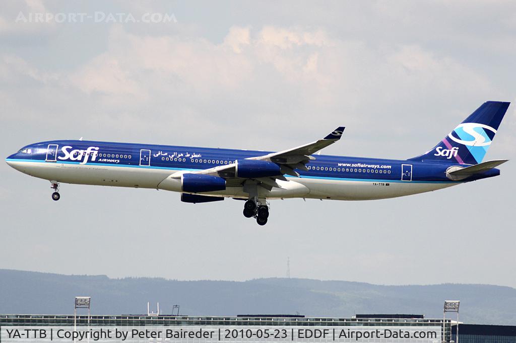 YA-TTB, 1993 Airbus A340-311 C/N 015, Safi Airways Airbus A340-311