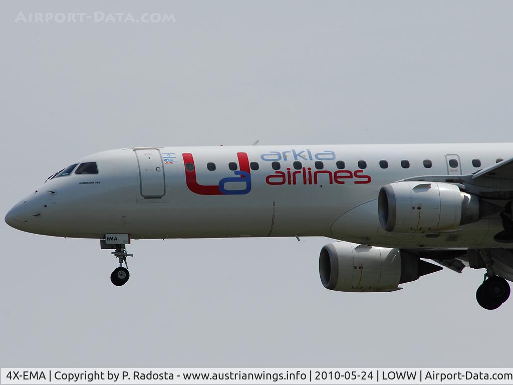 4X-EMA, 2008 Embraer 195LR (ERJ-190-200LR) C/N 19000172, Arriving as flight IZ 423 from TLV