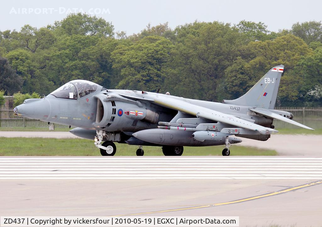 ZD437, British Aerospace Harrier GR.7 C/N P49, Royal Air Force. Operated by 41 (R) Squadron, coded 'EB-J'.