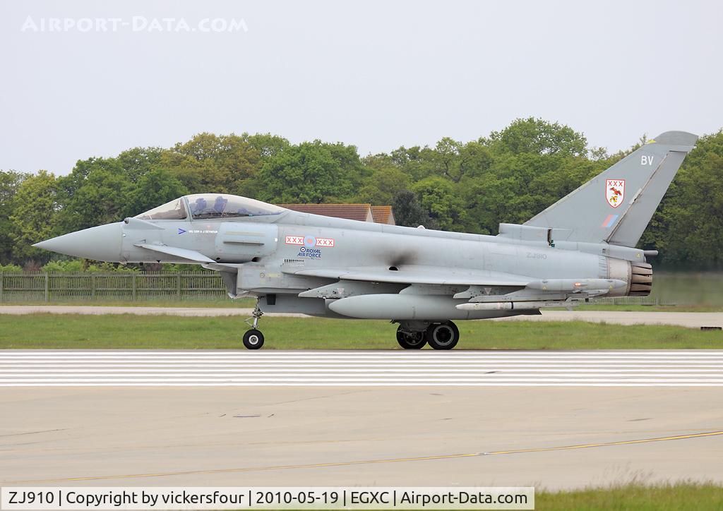 ZJ910, 2007 Eurofighter EF-2000 Typhoon FGR4 C/N 0037/BS001, Royal Air Force Typhoon FGR4. Operated by 29 (R) Squadron, coded 'BV'.
