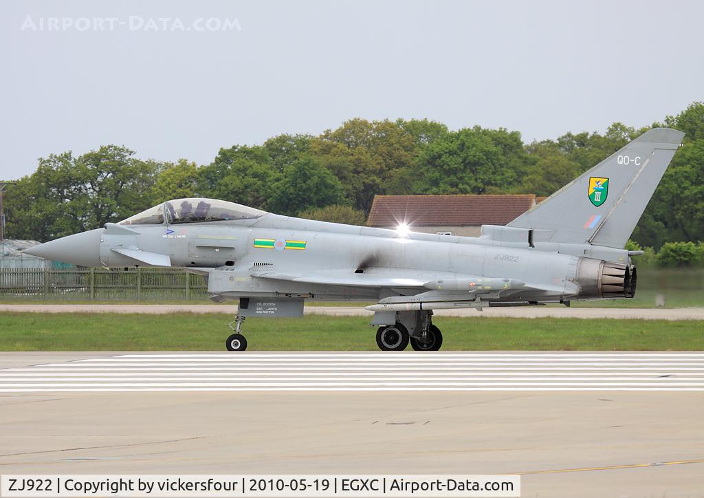 ZJ922, 2006 Eurofighter EF-2000 Typhoon FGR4 C/N 0073/BS013, Royal Air Force Typhoon FGR4. Operated by 3 Squadron, coded 'QO-C'.