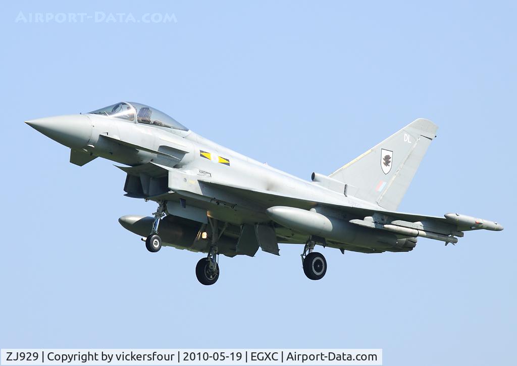 ZJ929, 2006 Eurofighter EF-2000 Typhoon F2 C/N 0096/BS020, Royal Air Force Typhoon F2. Operated by 11 Squadron, coded 'DL'.