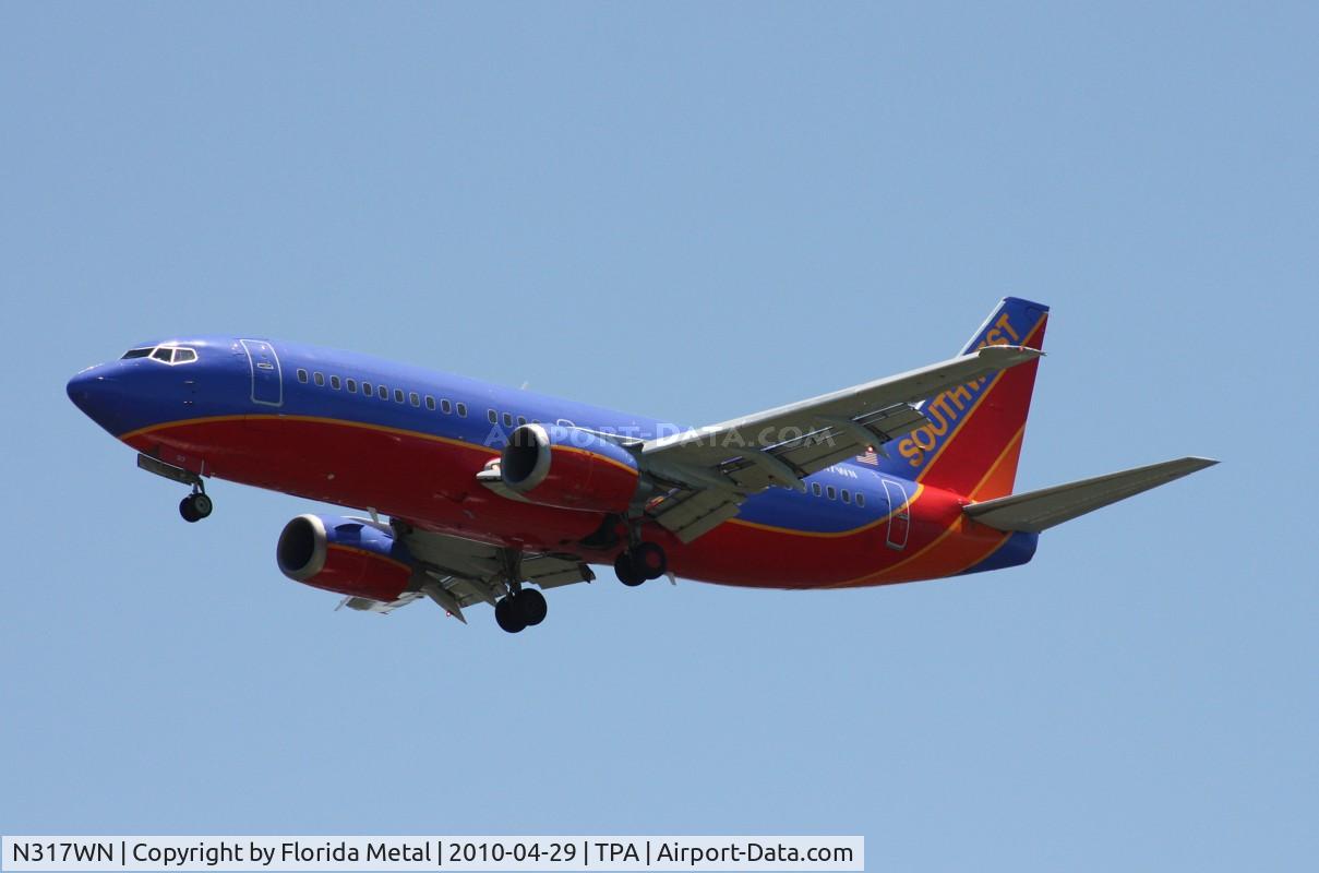 N317WN, 1988 Boeing 737-3Q8 C/N 24068, Southwest 737-300