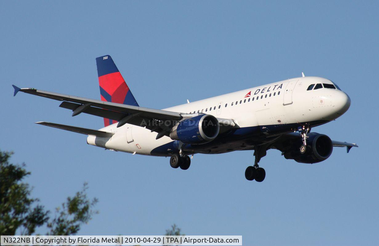 N322NB, 2001 Airbus A319-114 C/N 1434, Delta A319
