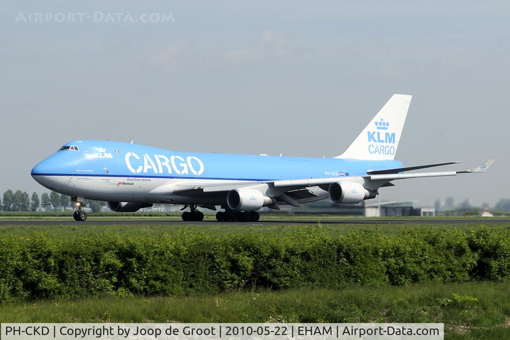 PH-CKD, 2008 Boeing 747-428F/ER/SCD C/N 35233, departing EAM