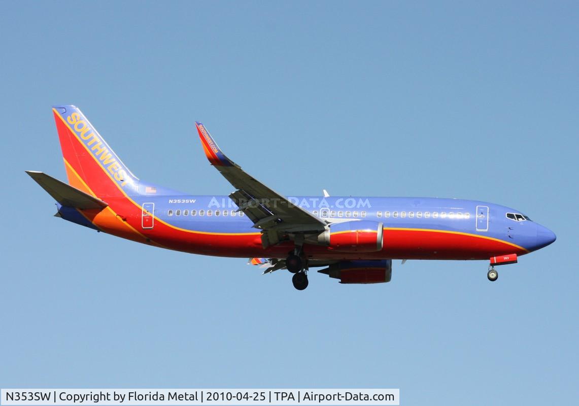 N353SW, 1990 Boeing 737-3H4 C/N 24889, Southwest 737-300