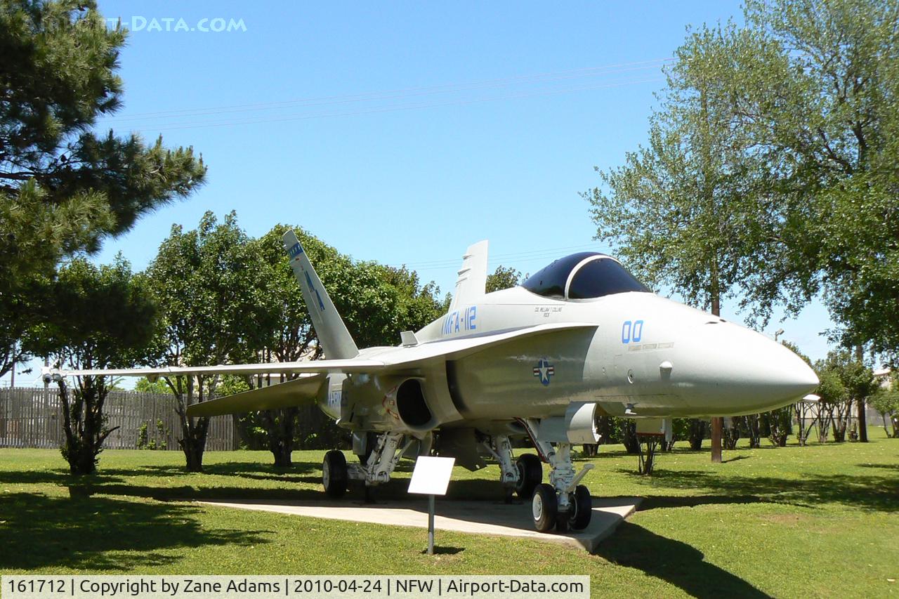 161712, McDonnell Douglas F/A-18A Hornet C/N 0059/A043, Displayed at the front gate - NASJRB Fort Worth