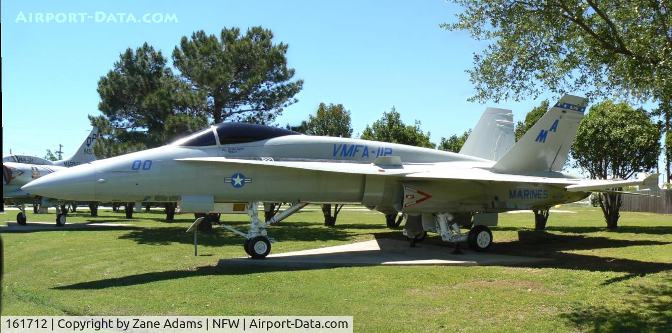161712, McDonnell Douglas F/A-18A Hornet C/N 0059/A043, Displayed at the front gate - NASJRB Fort Worth