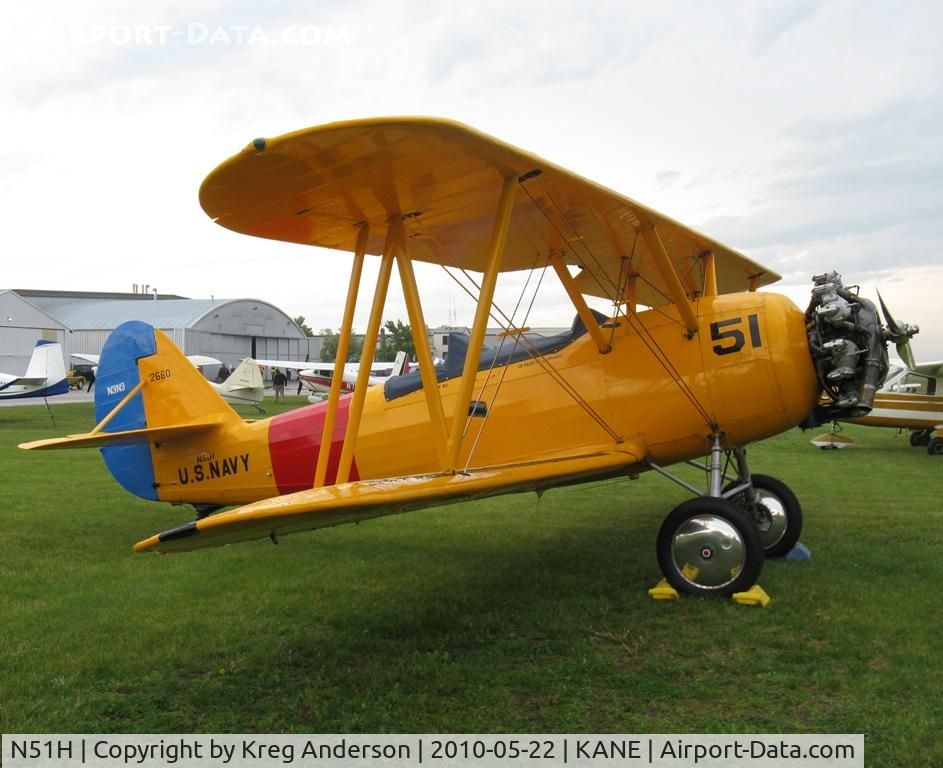 N51H, 1941 Naval Aircraft Factory N3N-3 C/N 2660, At Blaine Aviation Weekend 2010.