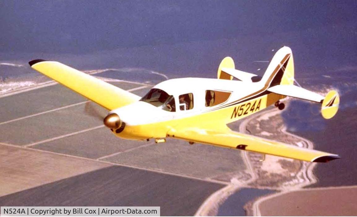 N524A, 1951 Bellanca 14-19 Cruisair Senior C/N 2077, Inflight photo for Plane and Pilot Magazine article on plane.