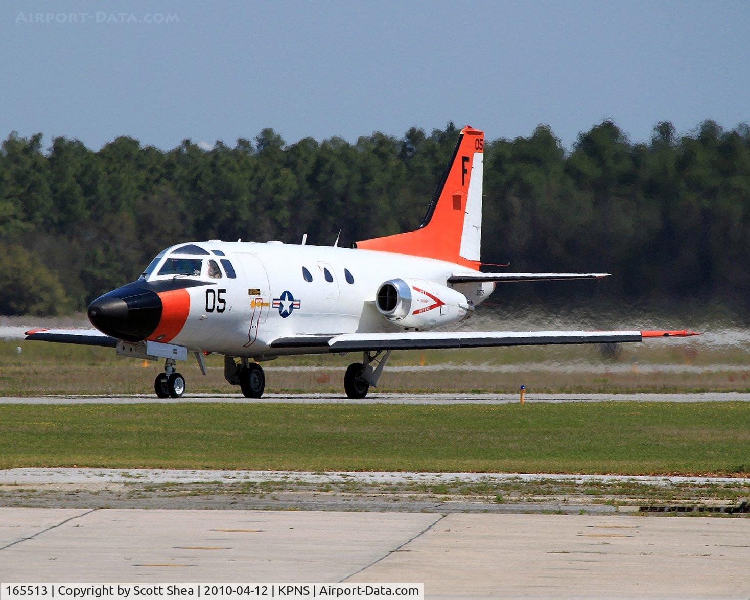 165513, 1966 Rockwell T-39N Sabreliner C/N 282-066, This is the last photo of this aircraft before it took off on it's fatal flight.   The 4 man crew that was killed are onboard.  RIP to the crew of F 05.