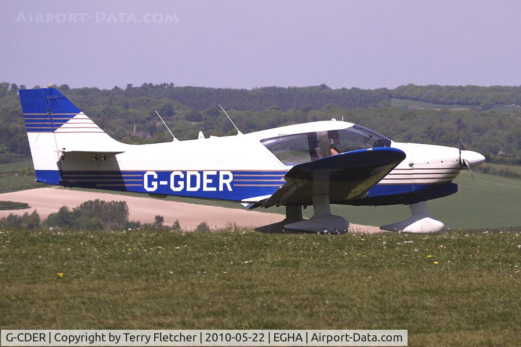 G-CDER, 1981 Piper PA-28-161 Cherokee Warrior II C/N 28-8116222, at Compton Abbas on 2010 French Connection Fly-In Day