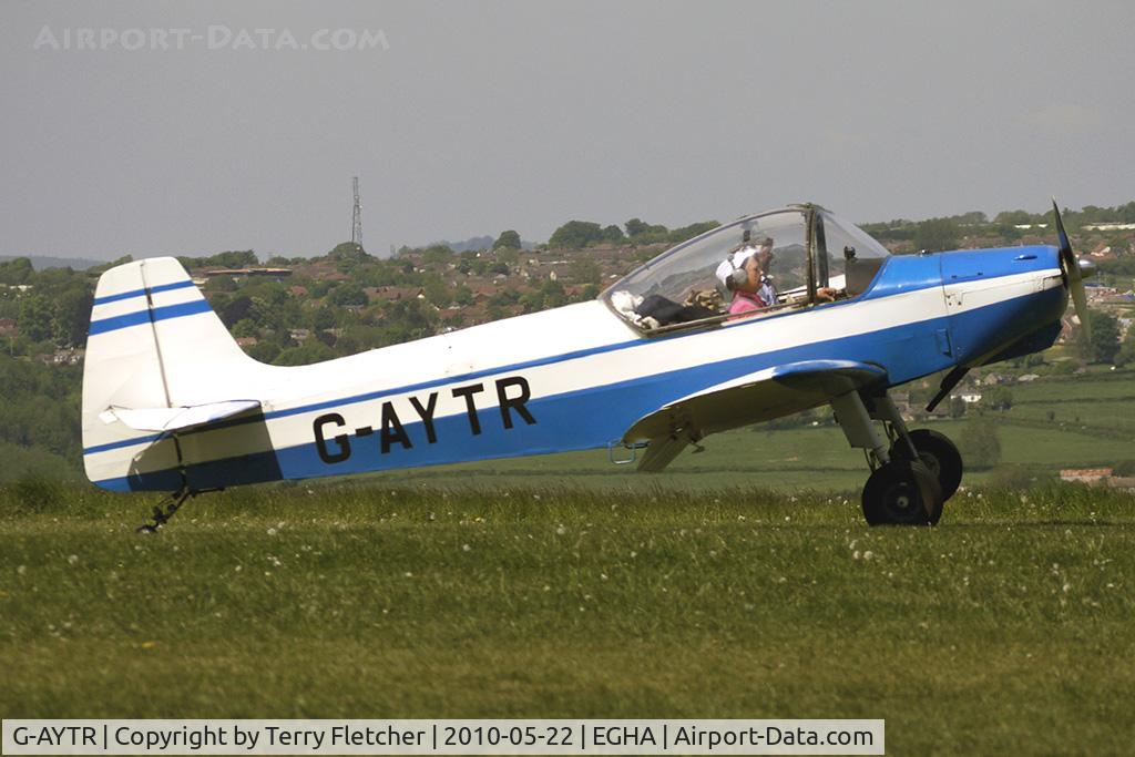 G-AYTR, 1958 Piel CP-301A Emeraude C/N 229, 1958 Societe Menavia PIEL CP301A at Compton Abbas on 2010 French Connection Fly-In Day