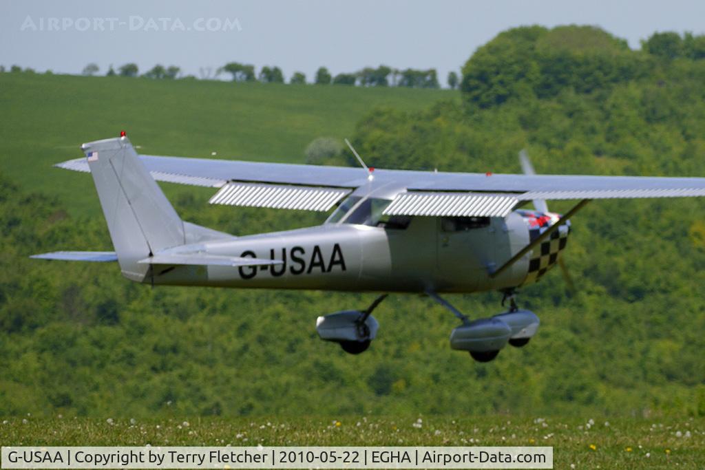 G-USAA, 1967 Reims Cessna F150G C/N 0188, 1967 Reims F150G at Compton Abbas on 2010 French Connection Fly-In Day