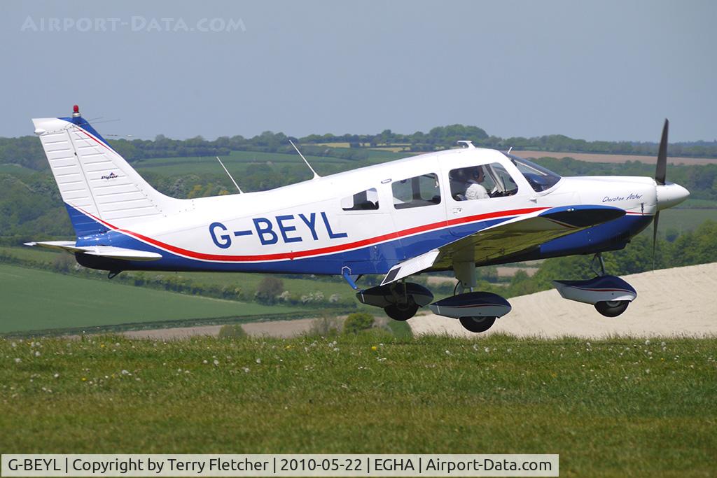 G-BEYL, 1974 Piper PA-28-180 Cherokee Archer C/N 28-7405098, 1974 Piper PIPER PA-28-180 at Compton Abbas on 2010 French Connection Fly-In Day