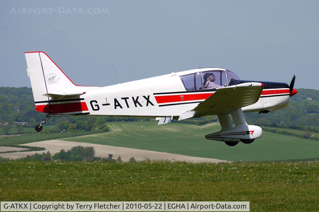 G-ATKX, 1966 Jodel D-140C Mousequetaire III C/N 163, 1966 Societe Aeronautique Normande JODEL D140C, at Compton Abbas on 2010 French Connection Fly-In Day