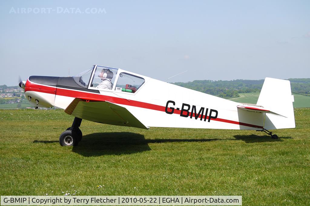 G-BMIP, 1964 Jodel D-112 C/N 1264, 1964 Societe Wassmer JODEL D112, c/n: 1264 at Compton Abbas on 2010 French Connection Fly-In Day