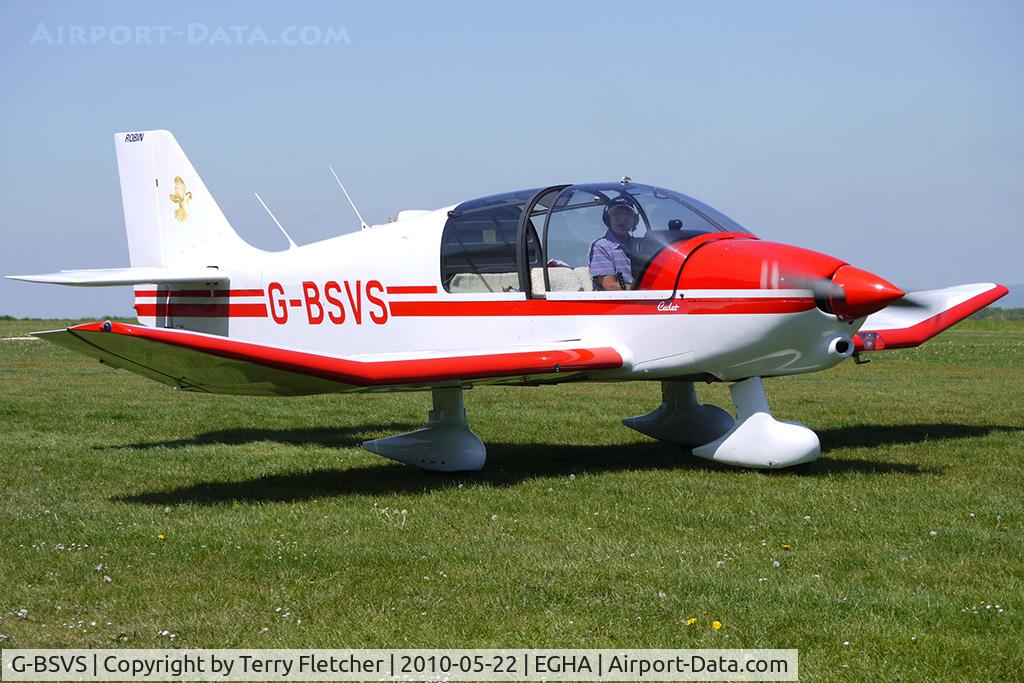 G-BSVS, 1990 Robin DR-400-100 Cadet Cadet C/N 2017, 1990 Avions Pierre Robin PIERRE ROBIN DR400/100 at Compton Abbas on 2010 French Connection Fly-In Day