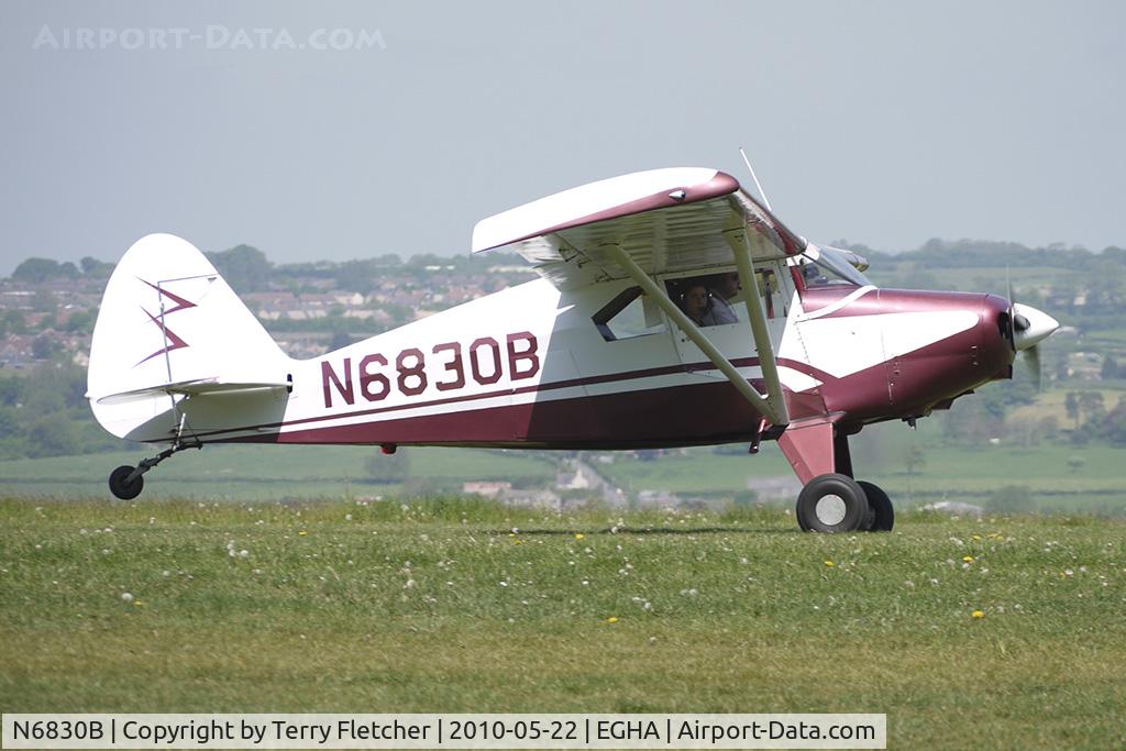 N6830B, Piper PA-22-150 C/N 22-4128, Piper PA-22-150, c/n: 22-4128 at Compton Abbas on 2010 French Connection Fly-In Day