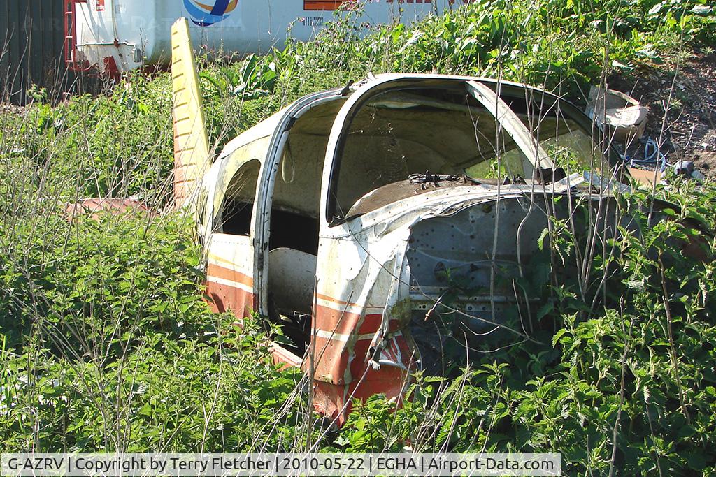 G-AZRV, 1971 Piper PA-28R-200 Cherokeee Arrow C/N 28R-7135191, Unidentified aircraft on the dump at Compton Abbas base - subsequently identified by Mike Walker