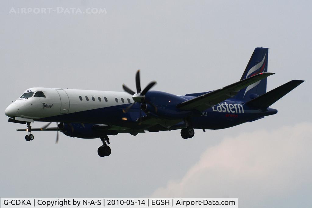 G-CDKA, 1993 Saab 2000 C/N 2000-006, Arriving 27