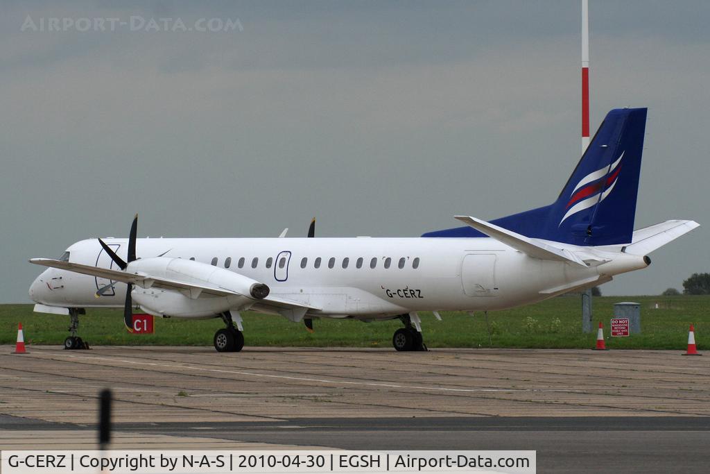 G-CERZ, 1997 Saab 2000 C/N 2000-042, Still not fully painted