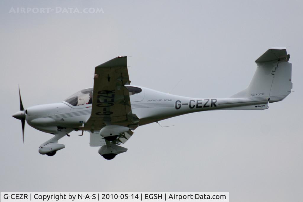 G-CEZR, 2008 Diamond DA-40D Diamond Star C/N D4.343, Arriving runway 27