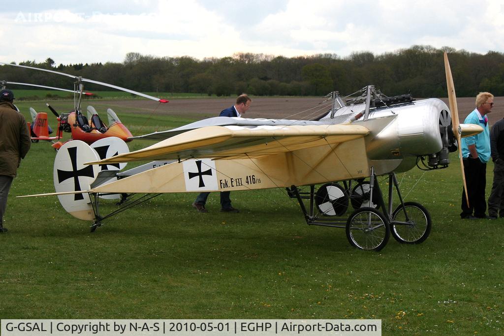 G-GSAL, 2008 Fokker EIII Replica C/N GS-101, Micro trade fair 2010