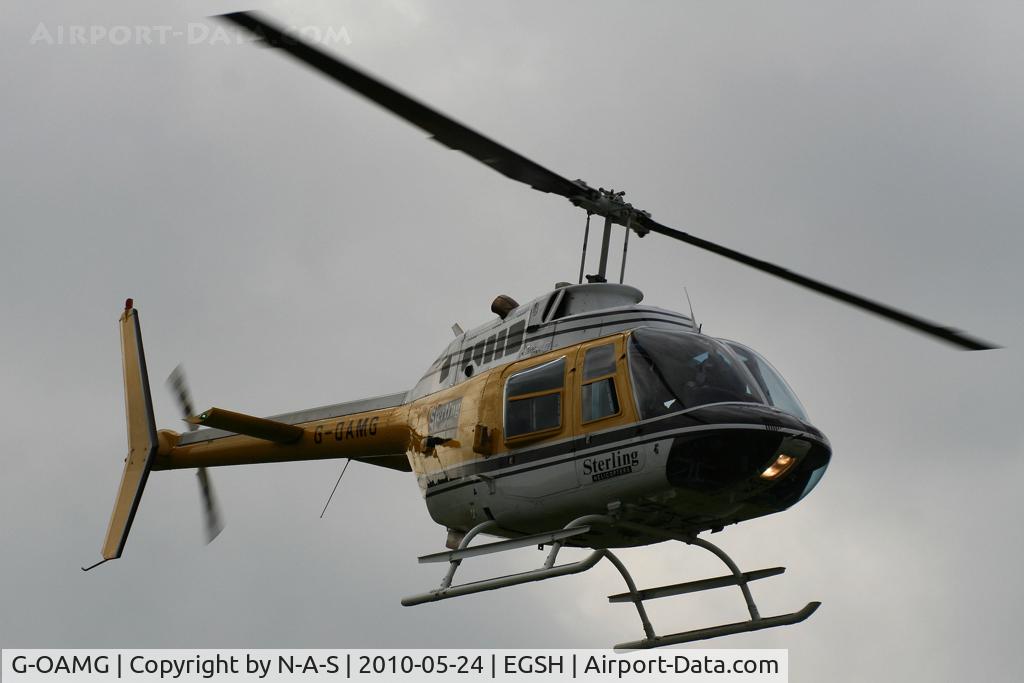 G-OAMG, 1980 Bell 206B JetRanger III C/N 2901, Arriving 09