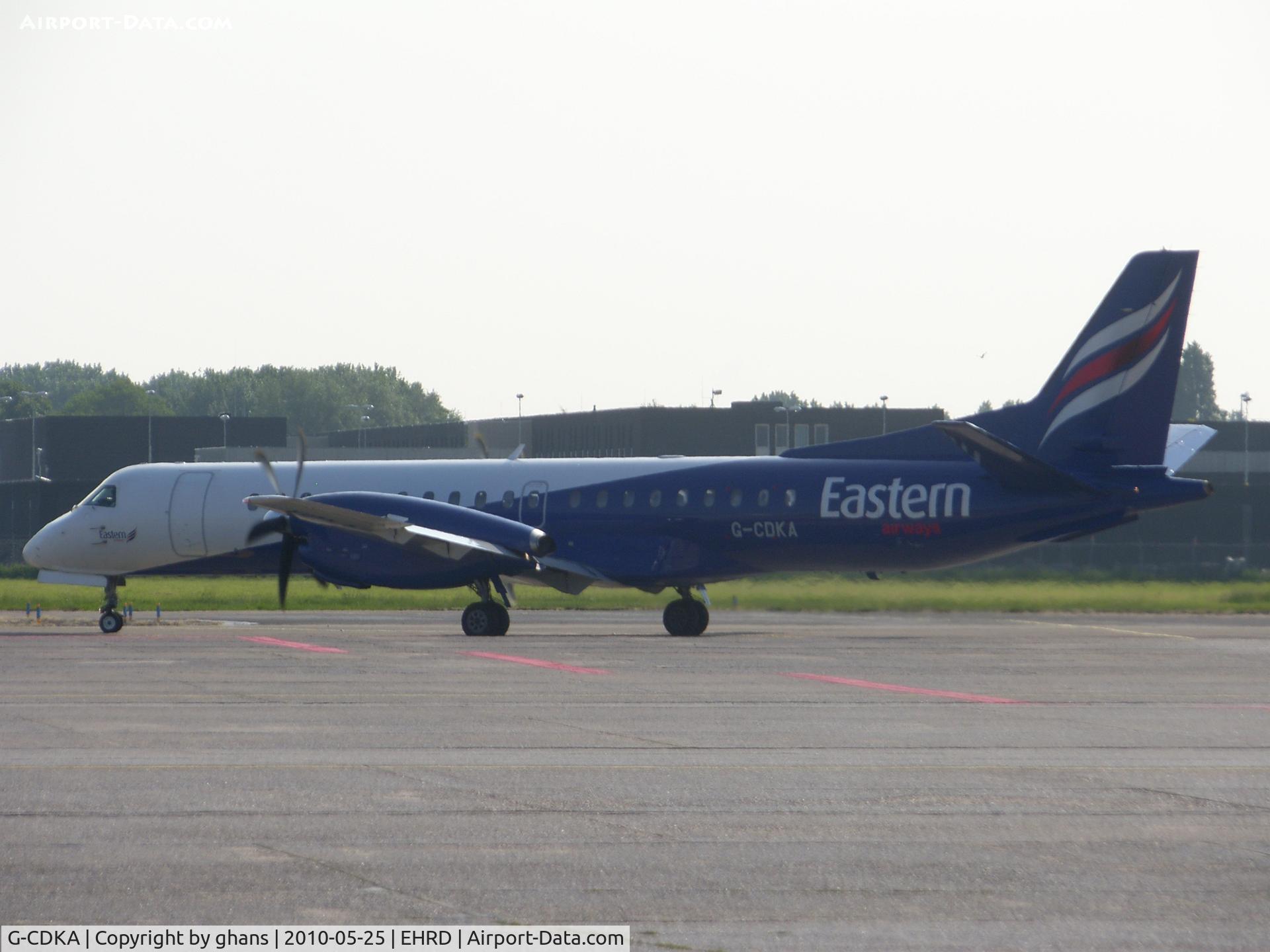 G-CDKA, 1993 Saab 2000 C/N 2000-006, Taxiing to rw06