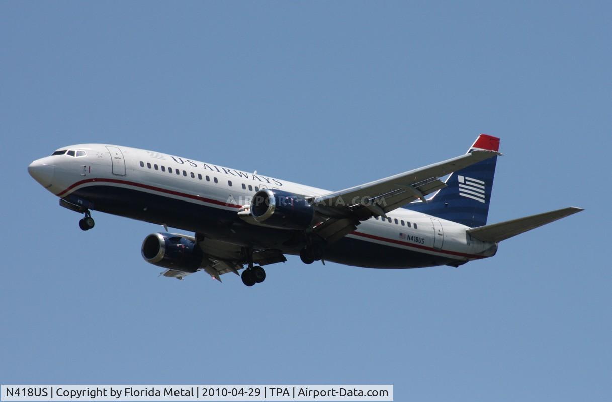 N418US, 1989 Boeing 737-401 C/N 23985, US Airways 737-400
