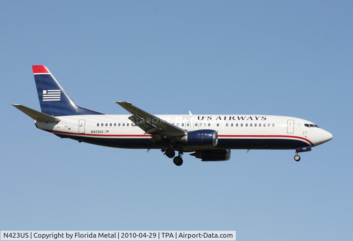 N423US, 1989 Boeing 737-401 C/N 23990, US Airways 737-400