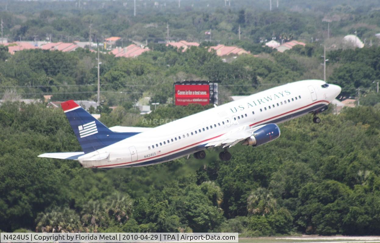 N424US, 1989 Boeing 737-401 C/N 23991, US Airways 737-400