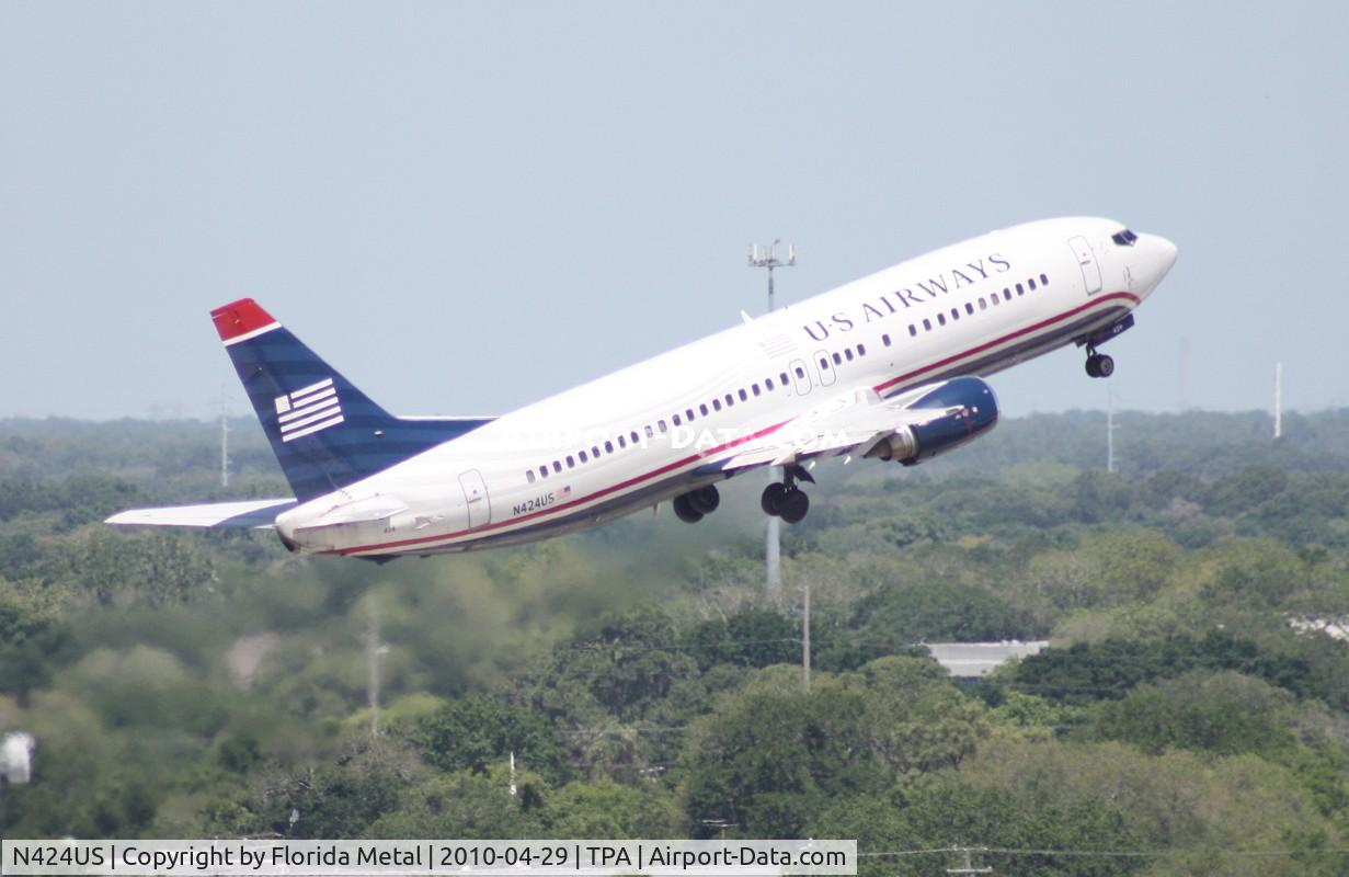 N424US, 1989 Boeing 737-401 C/N 23991, US Airways 737-400